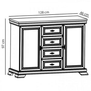 Obrazek Komoda Kora KK3 biały