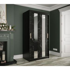 Obrazek  Szafa Marmur Pole 100 Czarny/Marmur Czarny 