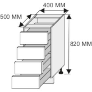Obrazek Szafka kuchenna Essen grey D4M/40
