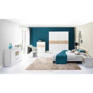 Obrazek Szafka Nocna Wenecja 05 Biały/Dąb Sonoma