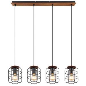 Obrazek Lampa 54037-4H Czarno-brązowa LW4