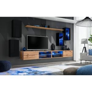 Obrazek Meblościanka Switch Xxv Czarny/Wotan