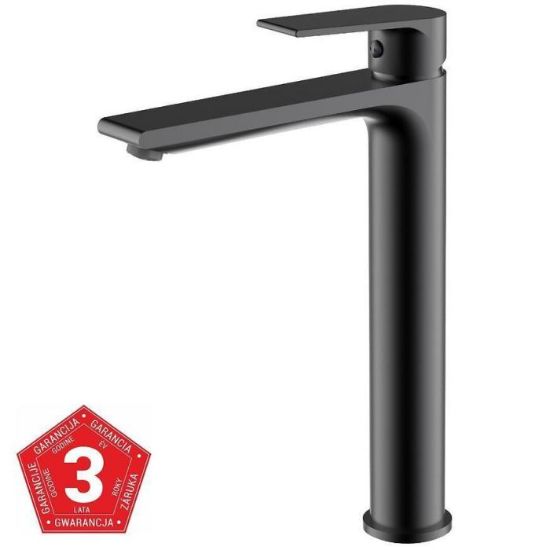 Obrazek Bateria umywalkowa wysoka Sol Black