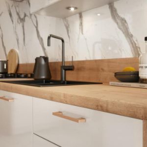 Obrazek Szafka kuchenna Oscar D60lo 2133 Pl 2fr biały połysk/biały 