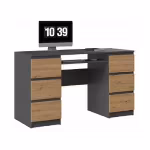 Obrazek Biurko Krister (antracyt/dąb artisan)