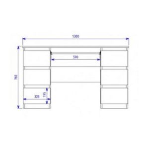 Obrazek Biurko Krister (antracyt/dąb artisan)