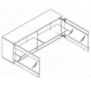 Obrazek Szafka wisząca 9 John dąb lefkas/czarny
