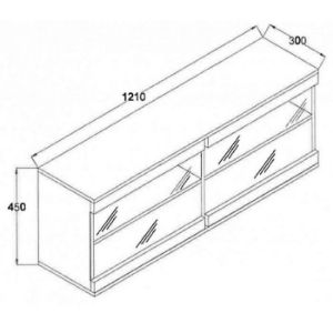 Obrazek Szafka wisząca 9 John dąb lefkas/czarny