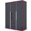Obrazek Szafa Matrix 3D grafit/czerwony