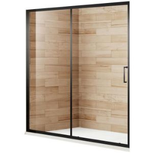 Obrazek Drzwi prysznicowe Patio 160X195 czarny profil