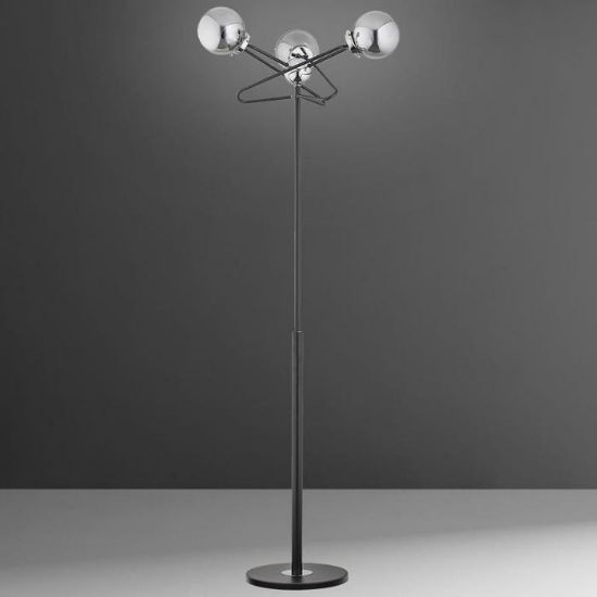 Obrazek Lampa Podłogowa Lat 9278 LP3 czarny/chrom