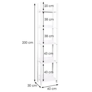 Obrazek Regał ażurowy 60 sosna bejca biała