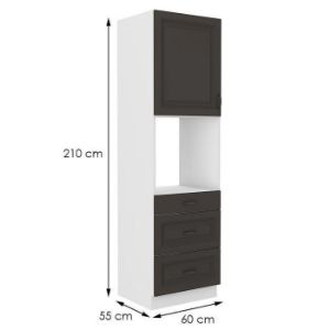 Obrazek Szafka kuchenna STILO grafit mat/biały 60dps-210 3s 1f