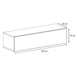 Obrazek Szafka RTV Wisząca Switch SW2 Czarny 