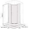 Obrazek Kabina półokragła elba 90 czyste-chrom