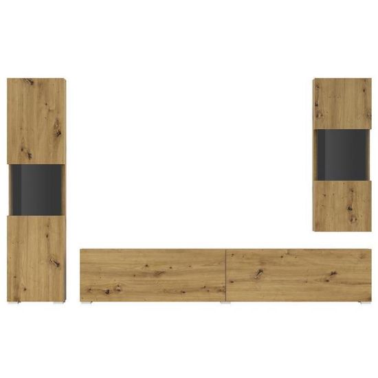 Obrazek Meblościanka duża Ava 10 artisan/czarny 