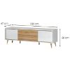Obrazek Szafka RTV Vida TV pacific walnut/crystal white