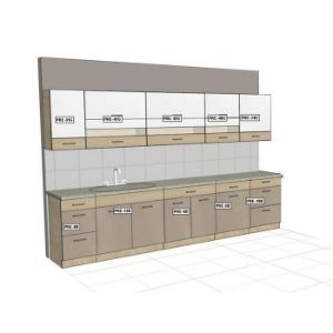 Obrazek Kuchnia Premio 330 z blatem sonoma/biały/son/połysk CA