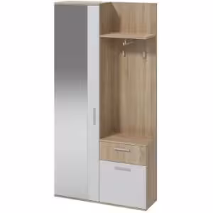 Obrazek Garderoba Justus biały/dąb sonoma