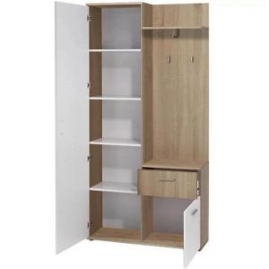 Obrazek Garderoba Justus biały/dąb sonoma