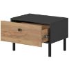 Obrazek Szafka nocna Deco Antracyt/Dąb Craft Złoty