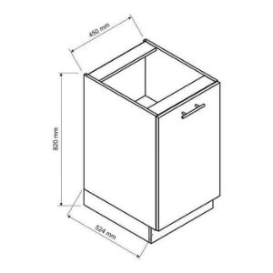 Obrazek Szafka kuchenna Max D45 Pl Granit 