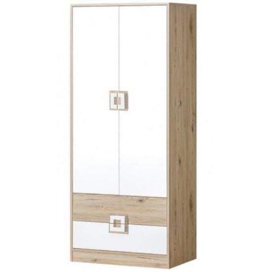 Obrazek Szafa Nico 80 biały/dąb jasny nr-1