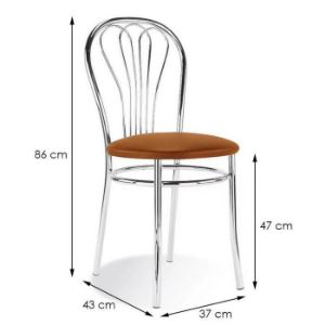 Obrazek Krzesło Venus chrom V-49 brąz