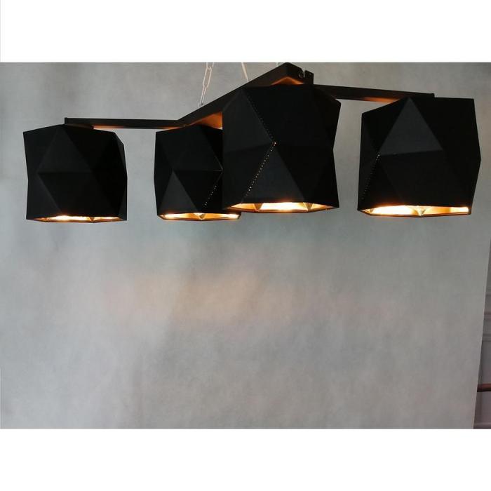 Lampa Siro 1043 czarna/złota LW4