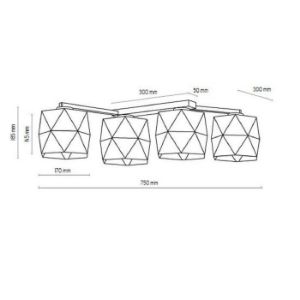 Obrazek Lampa Siro 1043 czarna/złota LW4 