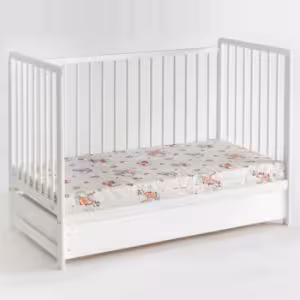 Obrazek Łóżeczko Cypi II Plus Szuflada+Materac Białe 