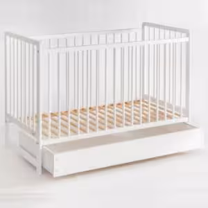 Obrazek Łóżeczko Cypi II Plus Szuflada+Materac Białe 