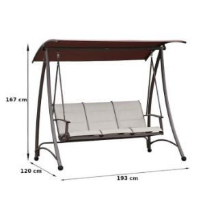 Obrazek Huśtawka ogrodowa beżowa