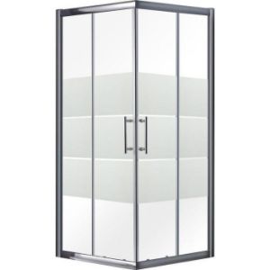 Obrazek Kabina prysznicowa KW. Mario 90 szkło paski chrom