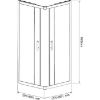 Obrazek Kabina prysznicowa KW. Mario 90 szkło paski chrom