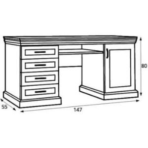 Obrazek Biurko B1 Royal sosna nordycka/dąb dziki