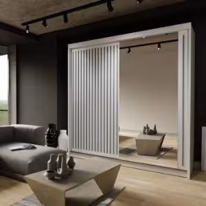 Obrazek Szafa Royal 203 Biała/Lamela Szara