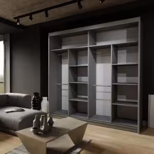 Obrazek Szafa Royal 203 Biała/Lamela Szara