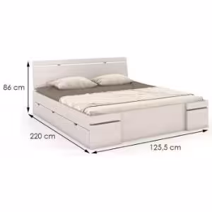Obrazek Łóżko sosnowe Skandica Sparta maxi+sz 120X200 biały 