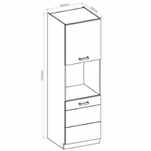 Obrazek Szafka kuchenna ARTISAN biały połysk 60DP-210 2F