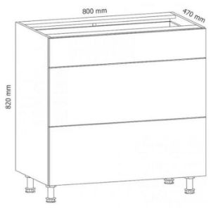 Obrazek Szafka kuchenna Gardena D80S3 white