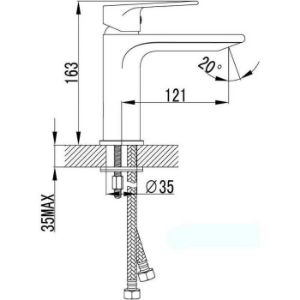 Obrazek Bateria umywalkowa Sol Black