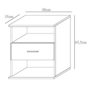 Obrazek Szafka nocna Goda III 1S dąb sonoma