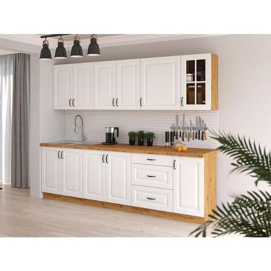 Obrazek Kuchnia Stilo biały mat/artisan 260 bez blatu