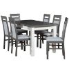 Obrazek Zestaw stół i krzesła Platon 1+6 st28 160x80+40 +W115 grafit/biały