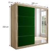 Obrazek Szafa Tapi 200 Dąb Sonoma/Zielony