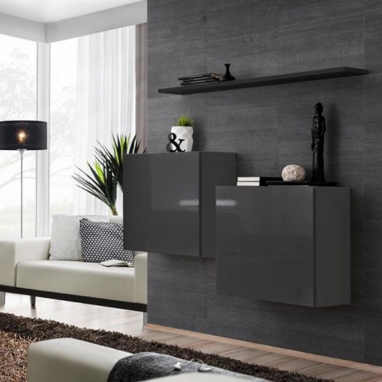 Obrazek Komoda+Półka Switch Sb I Grafit/Czarny