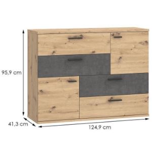 Obrazek Komoda Skive Dąb Artisan/Beton