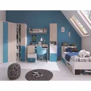 Obrazek Szafa Planet PL1 L/P 135 cm biały/dąb/morski