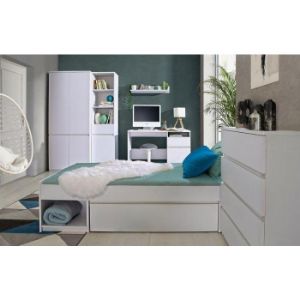 Obrazek Regał wąski Rino 03 biały/biały